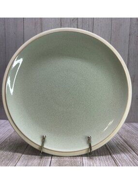 Vtg Denby Energy 9" DIA Plate Celadon Cream Stoneware England Retired K